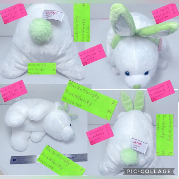 BNWT GUND SNUFFLES 4033518 w GREEN BUNNY EARS PRISTINE 10” - Picture 3 of 11